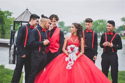 Coordinating Colors For The Chambelanes At Your Quinceanera Red