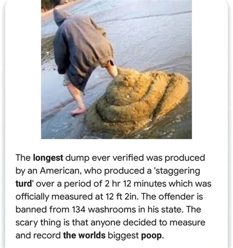 The Longest Dump Ever Veriﬁed Was Produced By An American Who Produced