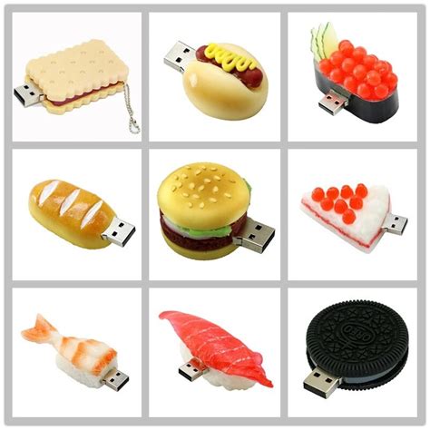 Food Hamburger Usb Flash Drives 16gb Sushi Cookies Cute Oreo Pendrive