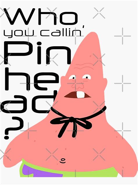 Sticker Pinhead Patrick Star Bob Léponge Jaune Best Friends