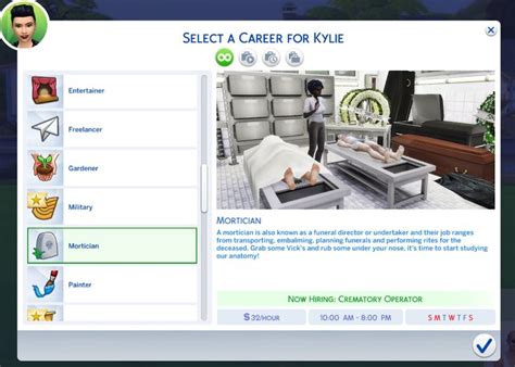 Sims 4 Mortician Career With Custom Chance Cards Sims 4 Sims 4