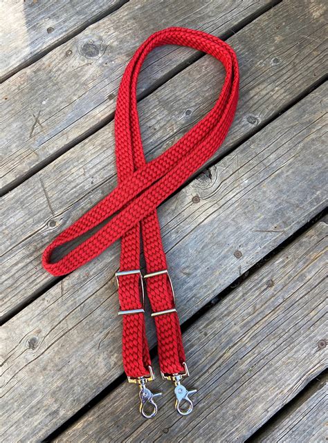 Red Braided Reins Custom Reins Knotted Barrel Reins Etsy