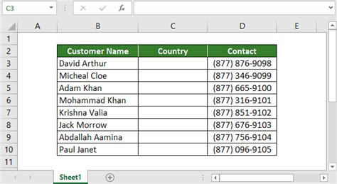 Sample Excel Forms