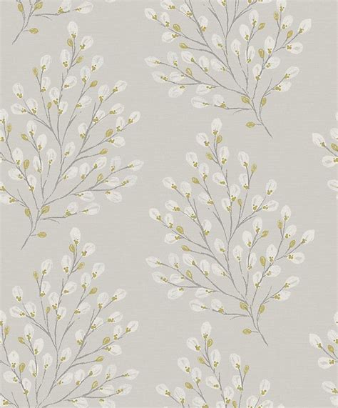 Grandeco Willow Grey And Yellow Tree Matt Wallpaper Bandq For All Your