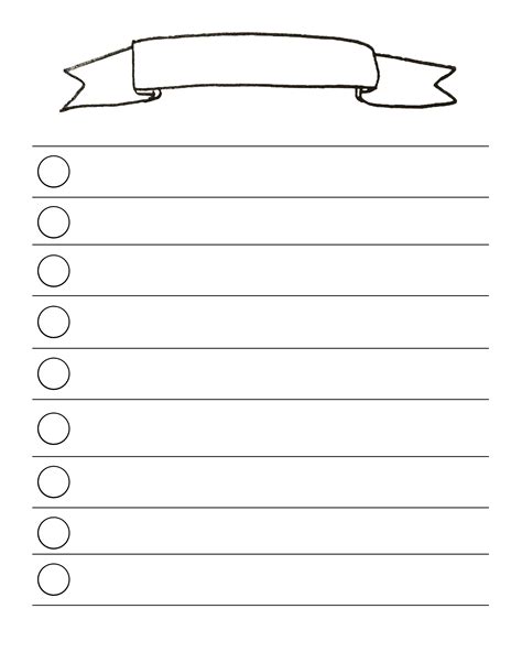 Printable Blank Checklist List To Do Lists Printable Checklist