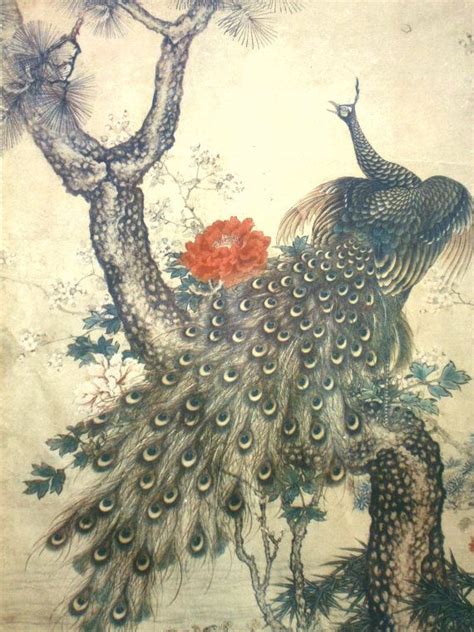 Peacock Art Japanese Prints Peacock Painting