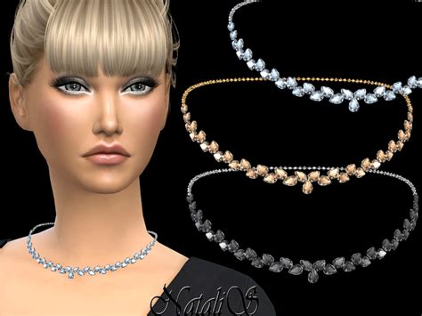 The Sims Resource Natalispear Cut Crystals Necklace