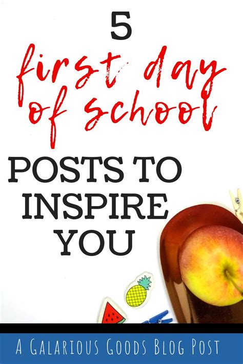 The Five First Day Of School Posts To Inspire You By Gladiaious Goods Blog