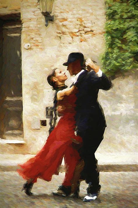 Argentine Tango Passionate Couple Dancing Digital Art By Diana Van
