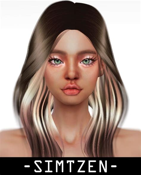 Download Sims 4 Cc Hair Accessories 2tone Roots Bangs Hair Dye 2021