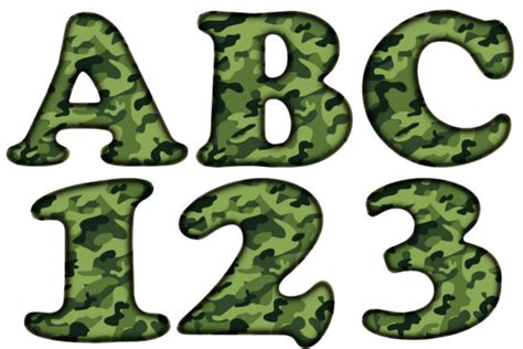 2 Camo Alphabet Letters Designs Graphics