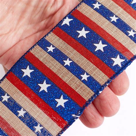 Stars And Stripes Wired Ribbon Ribbons And Trims Party Supplies