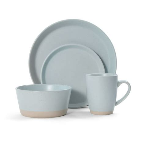 Pfaltzgraff Hudson Blue Stoneware 16 Piece Dinnerware Set