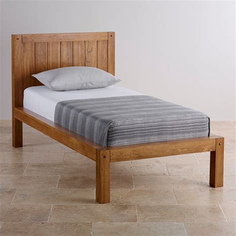 Quercus Single Bed Rustic Solid Oak Oak Furniture Land