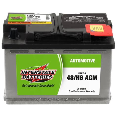 Agm Automotive Battery Group H Cca By Interstate Batteries