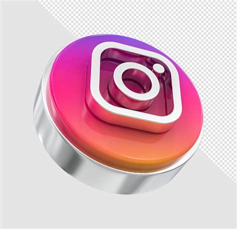 Premium Psd Banner Icon Profile On Instagram 3d Rendering Label Isolated