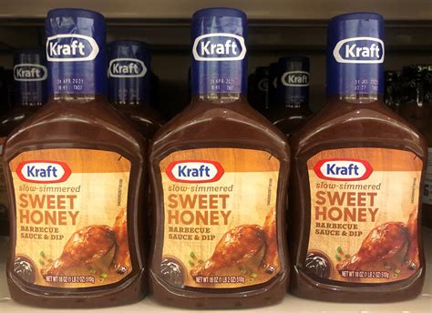 3 Bottles Kraft Slow Simmered Sweet Honey Barbecue Sauce Dip Bbq Free