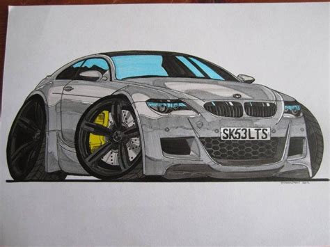 Bmw Cartoon Art Etsy