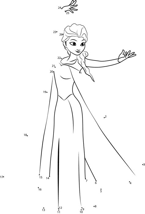 Unisci I Puntini Elsa Anna Frozen Dot Worksheets Connect The Dots