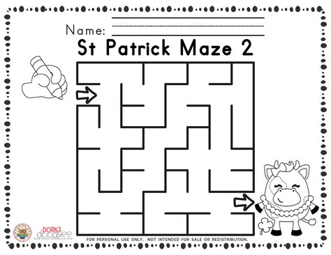 St Patricks Day Mazes Printable