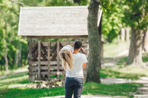 Little Girl Playing Near Arbor Stock Photos Free And Royalty Free Stock