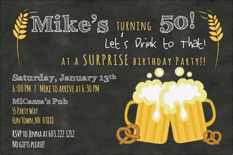 50th Birthday Party Invites Free Templates 50th Birthday