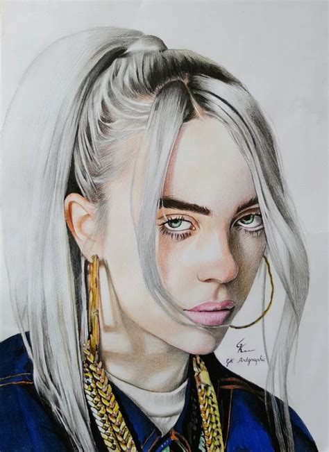 Billie Eilish Portrait Drawing Billieeilish Portrait Portrait