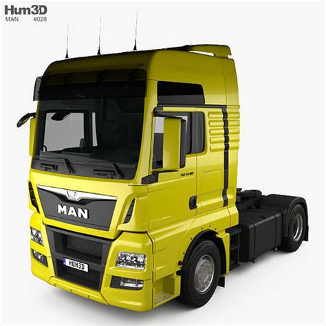 Man Tgx Tractor Truck 2 Axle With Hq Interior 2012 3d Model Cgtrader