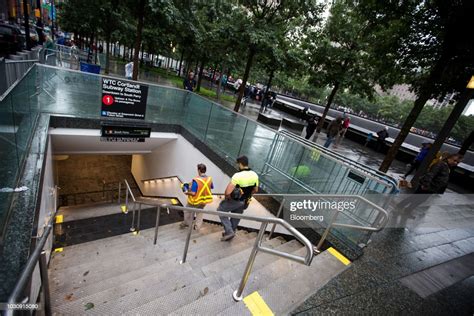 Workers Enter The Newly Opened Wtc Cortlandt Subway Station In New