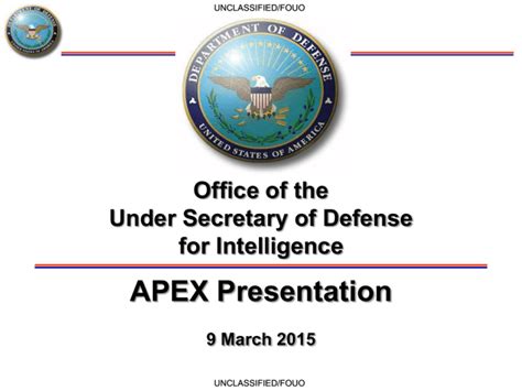 Under Secretary Of Defense For Intelligence Priorities And