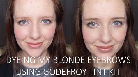 Dyeing My Blonde Eyebrows Demo Using Godefroy Tint Kit Youtube