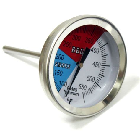 2 Temperature Gauge Thermometer For Barbecue Bbq Grill Smoker Pit