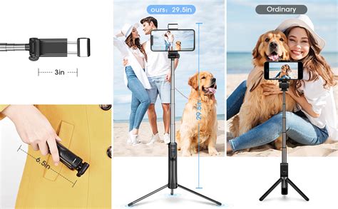 mpow selfie stick tripod all in 1 portable extendable selfie stick with bluetooth remote and fill