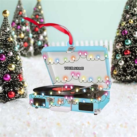 Personalized Record Player Christmas Ornament Vinyl Collector Etsy