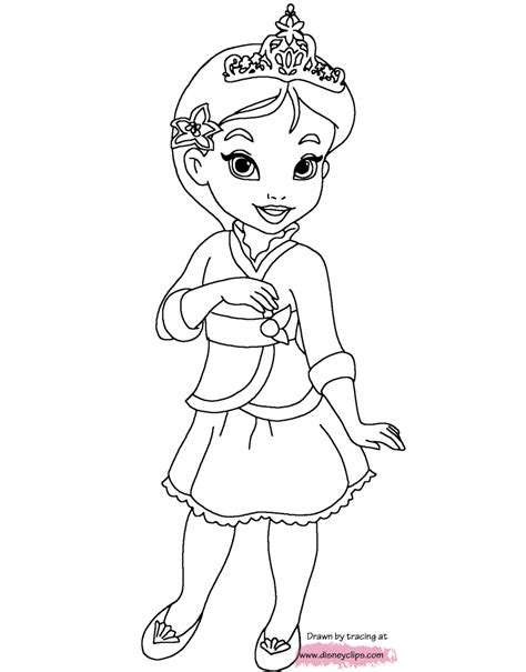 Disney characters make for the perfect theme. Disney's Little Princesses Coloring Pages | Disneyclips.com