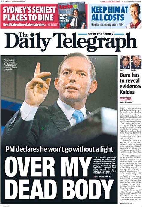 The Daily Telegraph Forced To Defend Itself Against Support For Tony Abbott Allegations — The