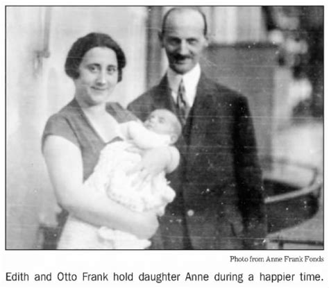 Edith And Otto Frank Hold Daughter Anne During A Happier Time Photo