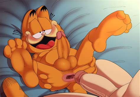 Rule 34 Balls Domestic Cat Felid Feline Felis Garfield Garfield Series Human Humanoid Penis