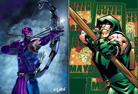 Hawkeye Vs Green Arrow Green Arrow Hawkeye Marvel Comics