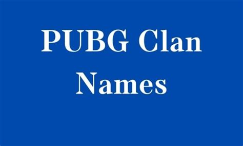 Pubg Player Clan Name Ideas Meebily Hot Sex Picture