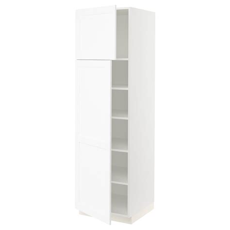 Sektion High Cabinet With Shelves2 Doors White Enköpingwhite Wood