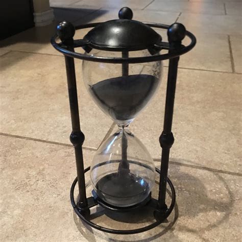 Vintage Steampunk Black Sand Hourglass Chairish