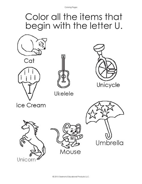 This Activity Sheet Helps Children Learn How To Recognize The Letter U