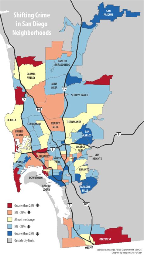 Map Shifting Crime In San Diego Neighborhoods Voice Of San Diego