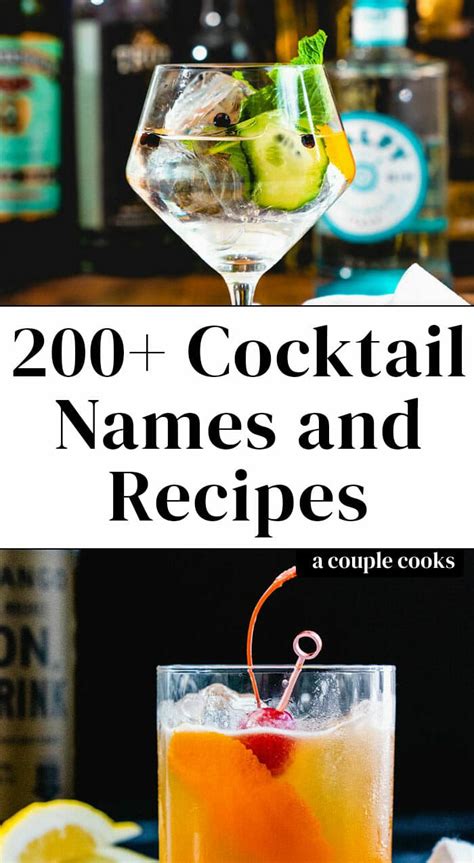 300 Popular Cocktail Names And Recipes A Couple Cooks Cocktail Names Summer Drinks Alcohol