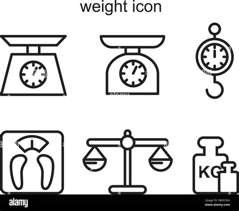 Weight Icon Template Black Color Editable Weight Icon Symbol Flat