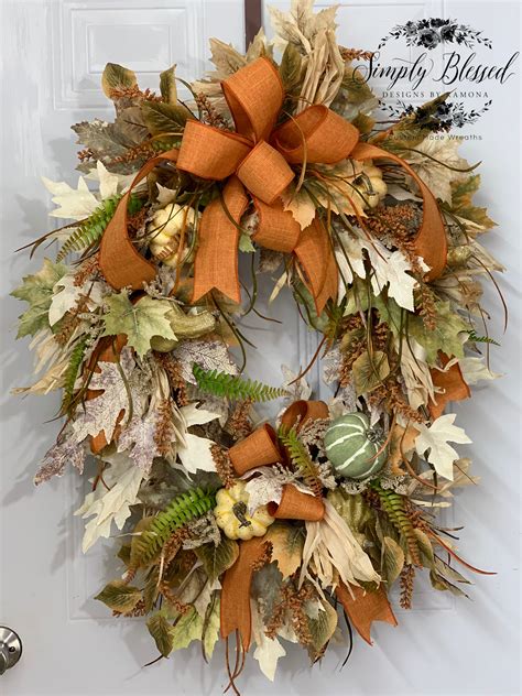 Rustic Fall Wreath Lg Fall Grapevine Neutral Fall Wreath Etsy Fall