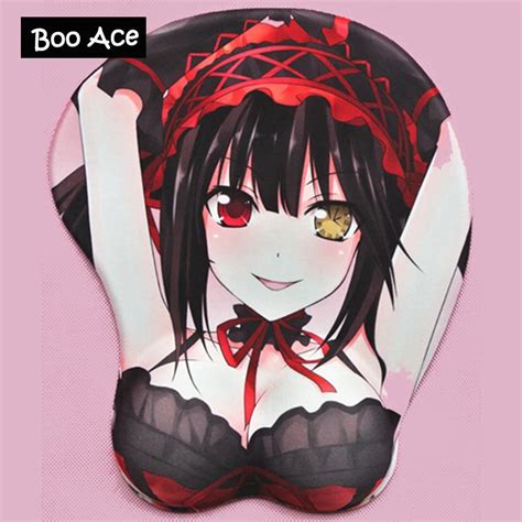 Date A Live Tokisaki Kurumi Anime 3D Soft Breast Mouse Pad With Wrist