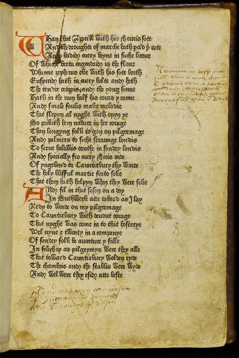 First Printed Edition Of The Canterbury Tales The