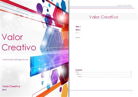 Valor Creativo Plantilla Word 2003 2007 Y 2010 Septiembre 2013